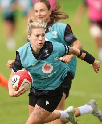 150725 - Wales Women Rugby training - Keira Bevan during a training session ahead of their two match tour against Australia