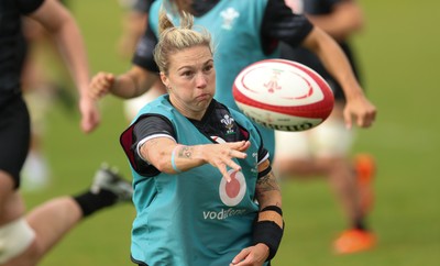150725 - Wales Women Rugby training - Keira Bevan during a training session ahead of their two match tour against Australia