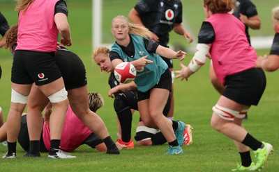 150725 - Wales Women Rugby training - Seren Lockwood during a training session ahead of their two match tour against Australia