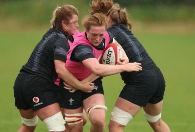 150725 - Wales Women Rugby training - Abbie Fleming during a training session ahead of their two match tour against Australia