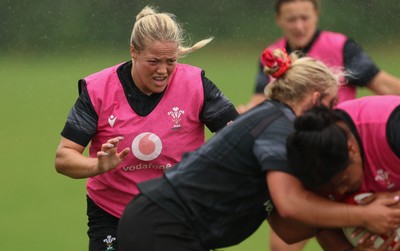150725 - Wales Women Rugby training - Kelsey Jones during a training session ahead of their two match tour against Australia