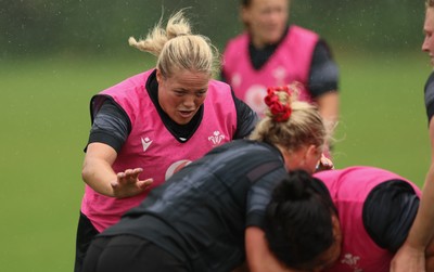 150725 - Wales Women Rugby training - Kelsey Jones during a training session ahead of their two match tour against Australia
