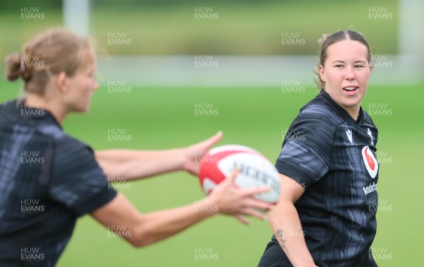 150725 - Wales Women Rugby training - Katherine Baverstock during a training session ahead of their two match tour against Australia