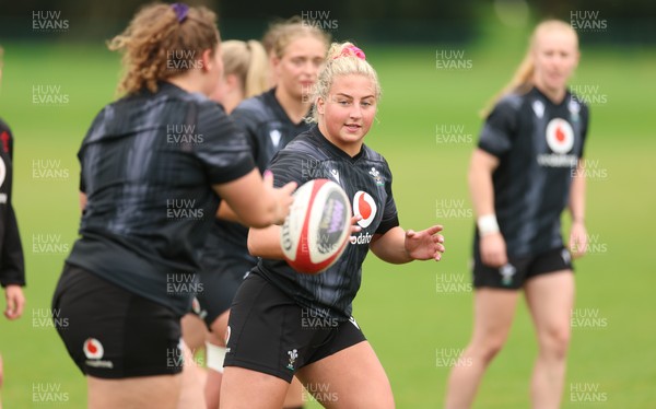 150725 - Wales Women Rugby training - Molly Reardon during a training session ahead of their two match tour against Australia