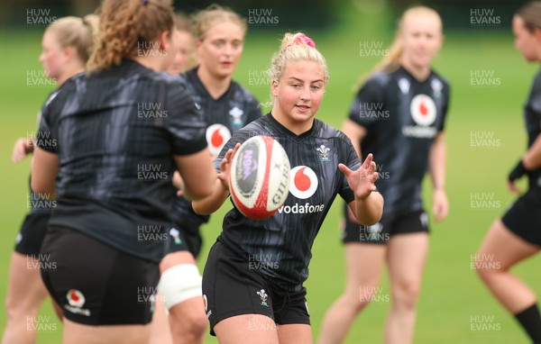 150725 - Wales Women Rugby training - Molly Reardon during a training session ahead of their two match tour against Australia