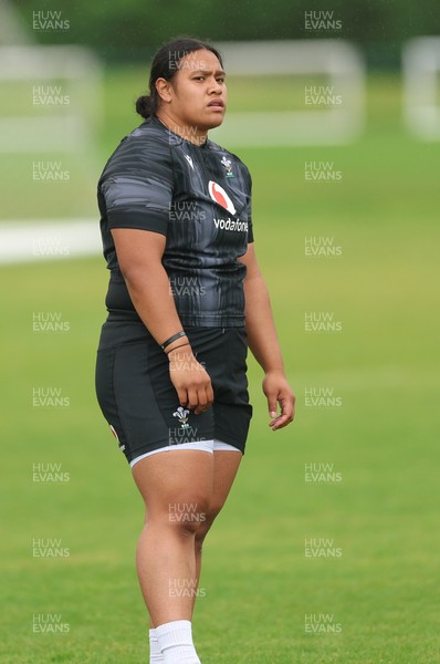 150725 - Wales Women Rugby training -Sisilia Tuipulotu during a training session ahead of their two match tour against Australia