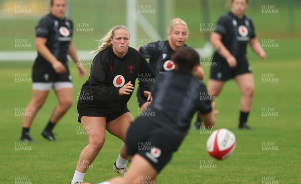 150725 - Wales Women Rugby training - Kelsey Jones during a training session ahead of their two match tour against Australia