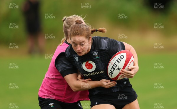 150725 - Wales Women Rugby training - Lisa Neumann during a training session ahead of their two match tour against Australia   