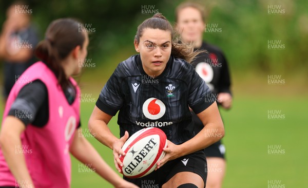 150725 - Wales Women Rugby training - Bryonie King during a training session ahead of their two match tour against Australia   