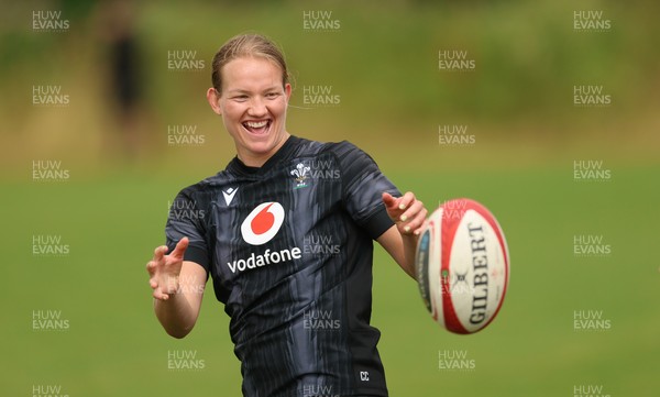 150725 - Wales Women Rugby training - Carys Cox during a training session ahead of their two match tour against Australia