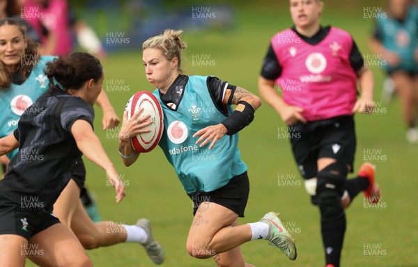 150725 - Wales Women Rugby training - Keira Bevan during a training session ahead of their two match tour against Australia