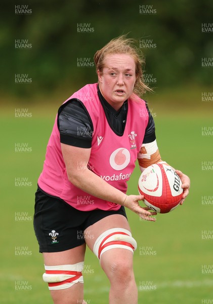 150725 - Wales Women Rugby training - Abbie Fleming during a training session ahead of their two match tour against Australia