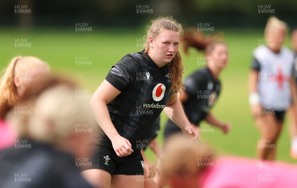 150725 - Wales Women Rugby training - Alaw Pyrs during a training session ahead of their two match tour against Australia