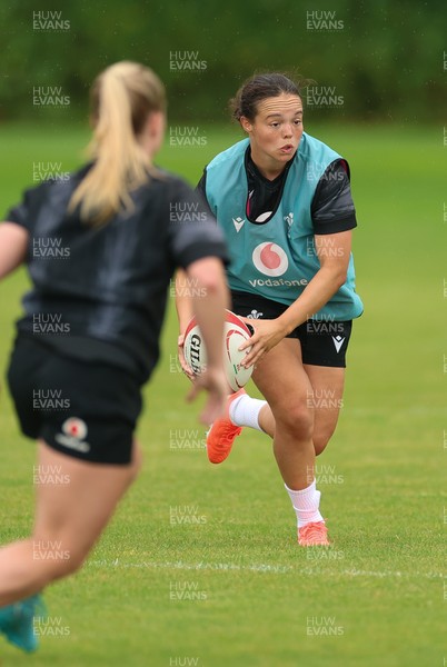 150725 - Wales Women Rugby training - Meg Davies during a training session ahead of their two match tour against Australia