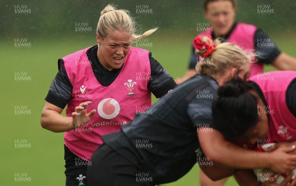 150725 - Wales Women Rugby training - Kelsey Jones during a training session ahead of their two match tour against Australia