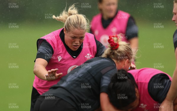 150725 - Wales Women Rugby training - Kelsey Jones during a training session ahead of their two match tour against Australia
