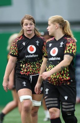 150825 - Wales Women Rugby Training - Kate Williams and Bethan Lewis during their final training session at their Vale headquarters before heading to Manchester for the start of the Women’s Rugby World Cup