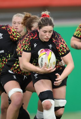150825 - Wales Women Rugby Training - Gwen Crabb is tackled by Kate Williams during the final training session at their Vale headquarters before heading to Manchester for the start of the Women’s Rugby World Cup