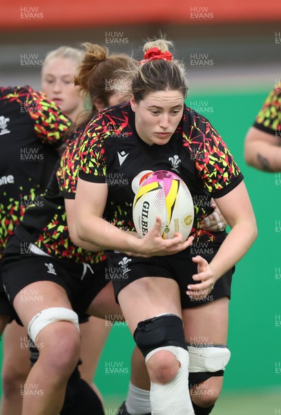 150825 - Wales Women Rugby Training - Gwen Crabb is tackled by Kate Williams during the final training session at their Vale headquarters before heading to Manchester for the start of the Women’s Rugby World Cup