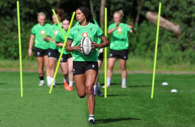 150926 Wales Women Rugby Training Session - Nia Fajeyisan during a training session ahead of the WXV match against South Africa 