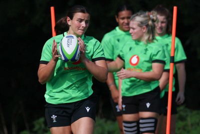 150926 Wales Women Rugby Training Session - Branwen Metcalfe during a training session ahead of the WXV match against South Africa 