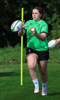 150926 Wales Women Rugby Training Session - Maisie Davies during a training session ahead of the WXV match against South Africa 