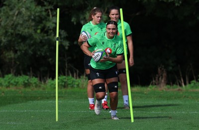 150926 Wales Women Rugby Training Session - Bryonie King during a training session ahead of the WXV match against South Africa 