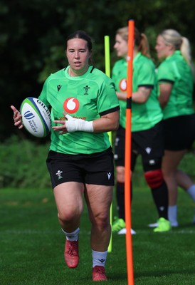 150926 Wales Women Rugby Training Session - Katherine Baverstock during a training session ahead of the WXV match against South Africa 