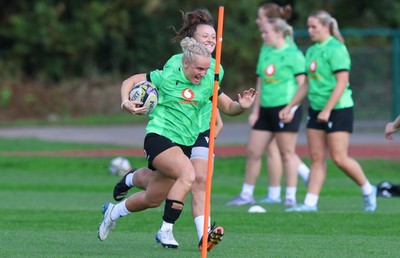 150926 Wales Women Rugby Training Session - Seren Singleton during a training session ahead of the WXV match against South Africa 