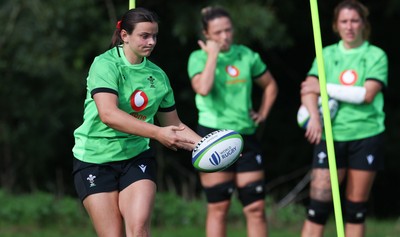 150926 Wales Women Rugby Training Session - Branwen Metcalfe during a training session ahead of the WXV match against South Africa 