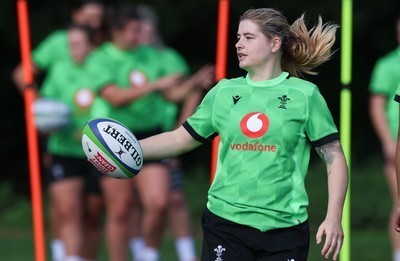 150926 Wales Women Rugby Training Session - Bethan Lewis during a training session ahead of the WXV match against South Africa 