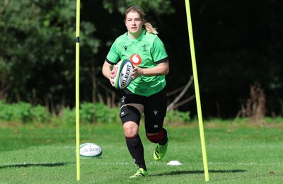 150926 Wales Women Rugby Training Session - Bethan Lewis during a training session ahead of the WXV match against South Africa 
