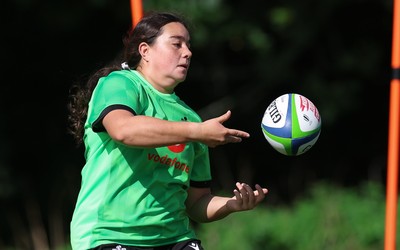 150926 Wales Women Rugby Training Session - Crystal James during a training session ahead of the WXV match against South Africa 