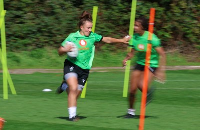 150926 Wales Women Rugby Training Session - Lleucu George during a training session ahead of the WXV match against South Africa 