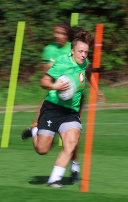 150926 Wales Women Rugby Training Session - Lleucu George during a training session ahead of the WXV match against South Africa 
