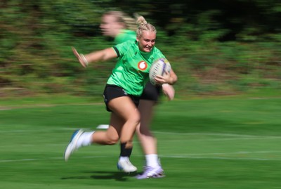 150926 Wales Women Rugby Training Session - Seren Singleton during a training session ahead of the WXV match against South Africa 