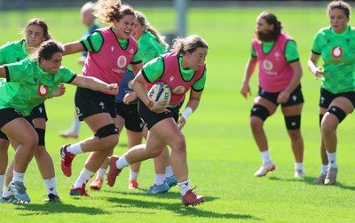 150926 Wales Women Rugby Training Session - Katherine Baverstock during a training session ahead of the WXV match against South Africa 
