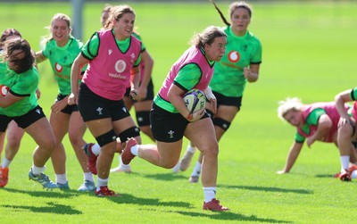 150926 Wales Women Rugby Training Session - Katherine Baverstock during a training session ahead of the WXV match against South Africa 