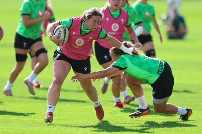 150926 Wales Women Rugby Training Session - Katherine Baverstock during a training session ahead of the WXV match against South Africa 
