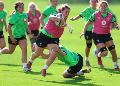150926 Wales Women Rugby Training Session - Katherine Baverstock during a training session ahead of the WXV match against South Africa 