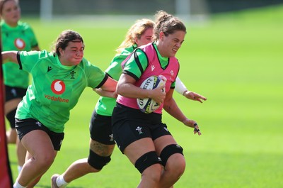 150926 Wales Women Rugby Training Session - Natalia John during a training session ahead of the WXV match against South Africa 