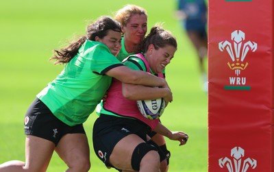 150926 Wales Women Rugby Training Session - Natalia John during a training session ahead of the WXV match against South Africa 