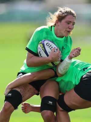 150926 Wales Women Rugby Training Session - Georgia Evans during a training session ahead of the WXV match against South Africa 