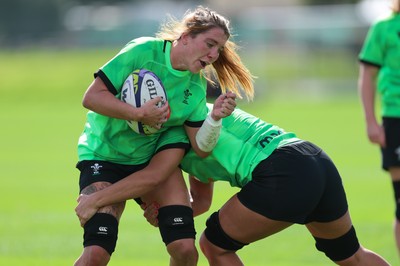 150926 Wales Women Rugby Training Session - Georgia Evans during a training session ahead of the WXV match against South Africa 