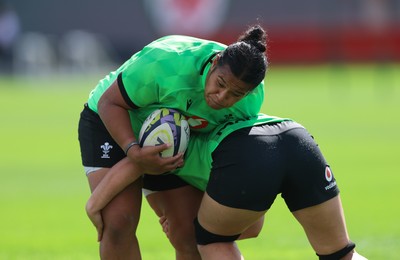 150926 Wales Women Rugby Training Session - Sisilia Tuipulotu during a training session ahead of the WXV match against South Africa 