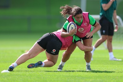 150926 Wales Women Rugby Training Session - Crystal James during a training session ahead of the WXV match against South Africa 