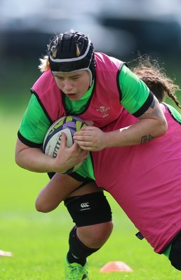 150926 Wales Women Rugby Training Session - Bethan Lewis during a training session ahead of the WXV match against South Africa 