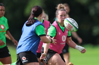 150926 Wales Women Rugby Training Session - Katherine Baverstock during a training session ahead of the WXV match against South Africa 