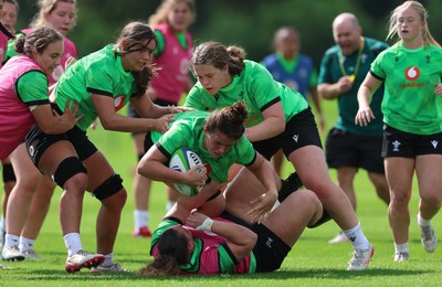 150926 Wales Women Rugby Training Session - Branwen Metcalfe during a training session ahead of the WXV match against South Africa 