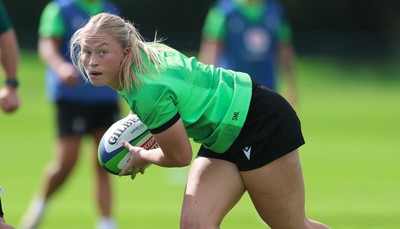 150926 Wales Women Rugby Training Session - Seren Lockwood during a training session ahead of the WXV match against South Africa 